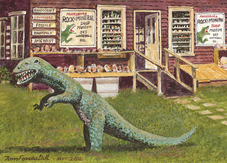 Detail of Parrsboro Rock Shop painting